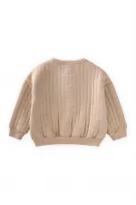 Kapitone Ceket 1-10 Yaş Bej