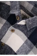 Oduncu Gömleği 1-9 Yaş Lacivert Gri Ekose