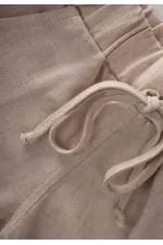 Sarh Keten Şort 2-9 Yaş Naturel