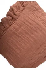 Bağlamalı Fırfırlı Müslim Bebek Şapka 0-2 yaş Açık Kahve