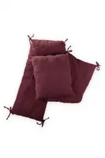 Muslin Baby Bed Protector Pillow Set (Washed) 32x180 cm +/- 2 cm Plum