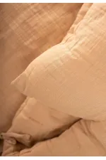 Müslin Bebek Yatak Koruma Yastık Seti (Yıkanmıştır) 32X180 cm +/- 2 cm Kavun