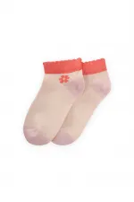 Heel Toe Colorful Children's Bootie Socks 5-12 Years Old Powder - Pink