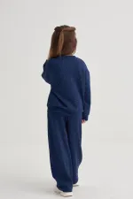 Komple Taşlı Modal Takım 3-8 Yaş Lacivert