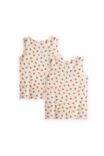 Two-Piece Wide-Strap Tank Top, Ages 2-11, Orange Pattern