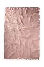Four Layer Tassel Blanket 80X120 Cm Powder Pink