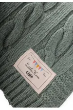 Couverture tricotée en maille 80 x 100 cm (+/- 5 cm) Vert menthe