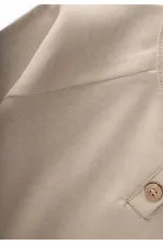 Raglan Sleeve Placket Boys Basic Suit 1-5 Years Beige