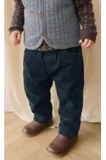 Fitilli Kadife Pantolon 1-8 Yaş Lacivert