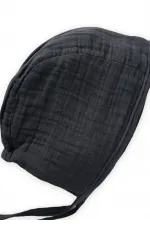 Tie-Up Baby Muslin Hat 0-2 years Anthracite Tie-Up Baby Muslin Hat 0-2 years Anthracite