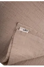 Naturel Puantiyeli Müslin Battaniye 90X100 Cm Vizon