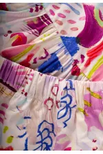 Triangle Back Suit 2-7 Years Old Ecru Patterned