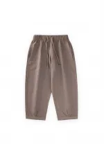Keten Boyfriend Pantolon 2-10 Yaş Vizon