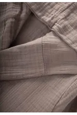 Double Layer Muslin Child Bathrobe 1-9 Years Dark Mink