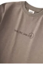 Slogan Baskılı T-Shirt 2-10 Yaş Vizon