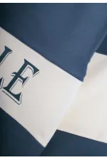 Polo Neck Printed Sweatshirt 4-12 Years Old Navy Blue