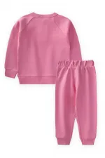 Raglan Sleeve Placket Boys Basic Suit 1-6 Years Pink