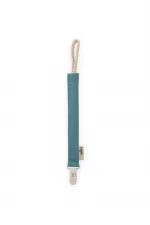 Porte-tétine en coton pour bébé 23 cm Turquoise