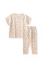 Ensemble pyjama à motifs pour enfants de 1 à 8 ans - Motif orange