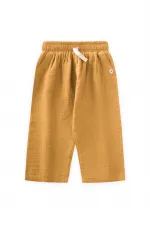 Müslin Pantolon 1-10 Yaş Hardal Sarı
