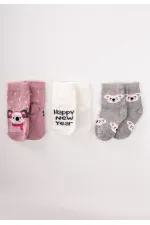Chaussettes triple pour bébé fille 6-12 mois, couleurs assorties, lot de 1
