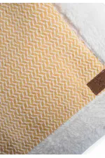 Plush Straw Pattern Baby Blanket 85X100 cm Mustard Yellow