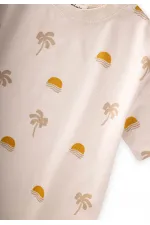 Patterned Capri T-Shirt Set, Ages 2-12, Beige