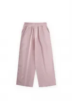 Kadife Pantolon 4-12 Yaş Pudra Pembe