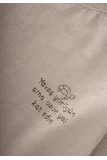 T-shirt à manches longues avec slogan, 2-10 ans, taille S, couleur vison