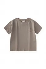 Slogan Printed T-Shirt, Ages 2-10, Size S, Mink Slogan Printed T-Shirt, Ages 2-10, Size S, Mink