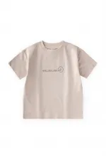 Slogan Baskılı T-Shirt 2-10 Yaş Açık Bej Slogan Baskılı T-Shirt 2-10 Yaş Açık Bej