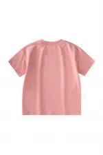 Slogan Baskılı T-Shirt 2-10 Yaş Pembe