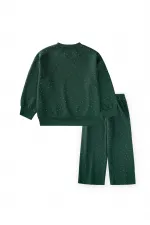 Komple Taşlı Modal Takım 8-13 Yaş Yeşil