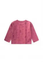 T-shirt à manches longues à motifs prune pour enfant de 0 à 3 ans