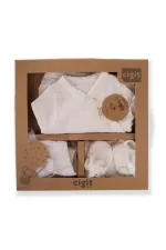 Organic Hospital Discharge Baby Set 0-3 Months Ecru