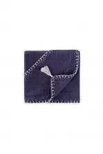 Double Layer Handmade Muslin Triangle Towel (Washed) 75x75 cm Navy Blue