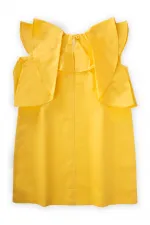 Robe en popeline à volants, 2-7 ans, jaune