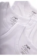 Ensemble trois pièces débardeur pour garçon, 2-9 ans, blanc