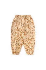Patterned Viscose Trousers, Ages 2-10, Beige