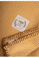 Çoban Dikişli Battaniye 93X100 Cm (+/- 3 Cm ) Hardal Sarı