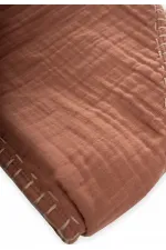 Double Layer Handmade Muslin Triangle Towel (Washed) 75x75 cm Coffee