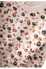 Velvet Leggings and Sweatshirt Set, Ages 2-10 (Stone)