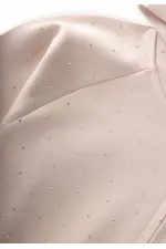 Modal Set with Zipper and Stone Embellishments, Ages 3-8, Beige