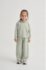 Modal Bol Paça Takım 2-7 Yaş Mint Yeşili