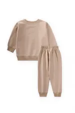Survêtement basique beige pour enfant de 2 à 7 ans