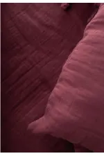 Muslin Baby Bed Protector Pillow Set (Washed) 32x180 cm +/- 2 cm Plum