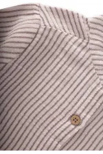 Müslin Gömlek 2-10 Yaş Siyah İnce Çizgili