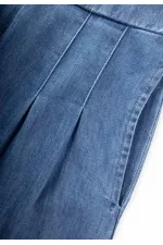 Geniş Paça Kot Pantolon 4-12 Yaş Mavi