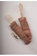 Baby Cotton Pacifier Holder 23 cm Light Brown