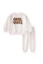 Cool Vibes Printed Set, Ages 2-7, Ecru